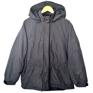 Eddie Bauer Womens Parka Weatheredge Coat Insulated Jacket Hooded Black Size L